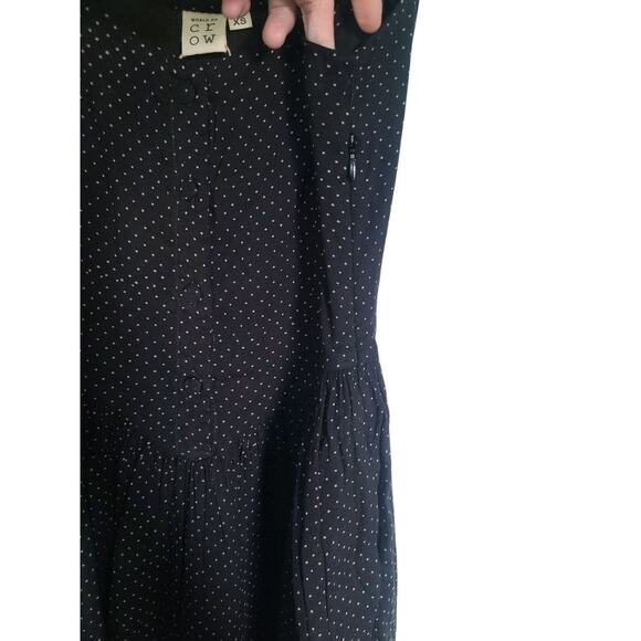 World of Crow Gathered Waist Polka-dot Cotton Midi Dress Size XS NWT - Picture 4 of 7